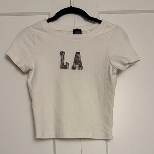 PacSun Cream Baby Tee “LA”